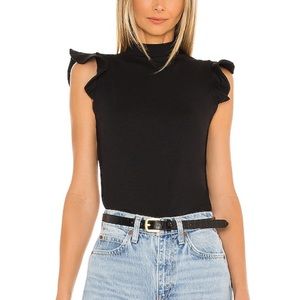 Ruffle Mock Neck Top by Susana Monaco | NWT